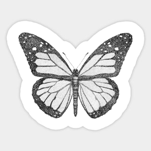 Hand drawn Butterfly using dot work Sticker